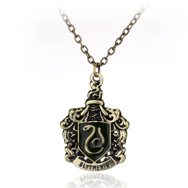 bronze Украшения на шею из отпускная цена hp, Гриффиндор, Хаффлпафф, Слизерин равенклав, школы, брелок с логотипом Подвески значок, Брелоки держатель - Цвет: bronze