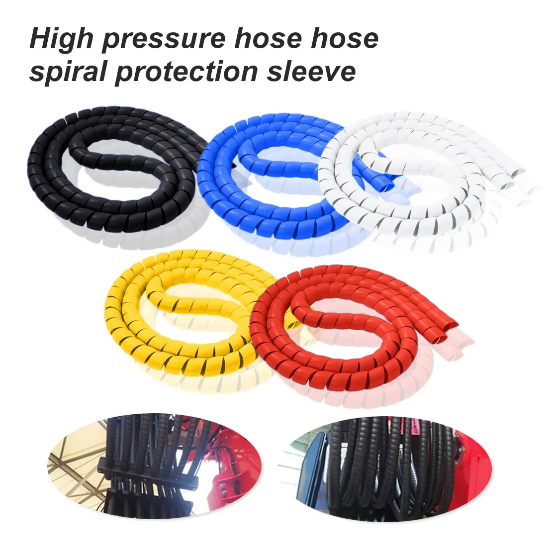 

1m x 10mm/14mm Colorful Cable Casing Cable Sleeves Winding Pipe Spiral Wire Organizer Wrap Tube Flame Retardant Cable Sleeve