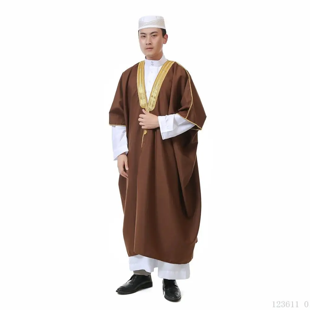Мусульманская одежда для мужчин jubba tobe shift длинные рубашки(костюм для 60-100 кг - Цвет: coffee