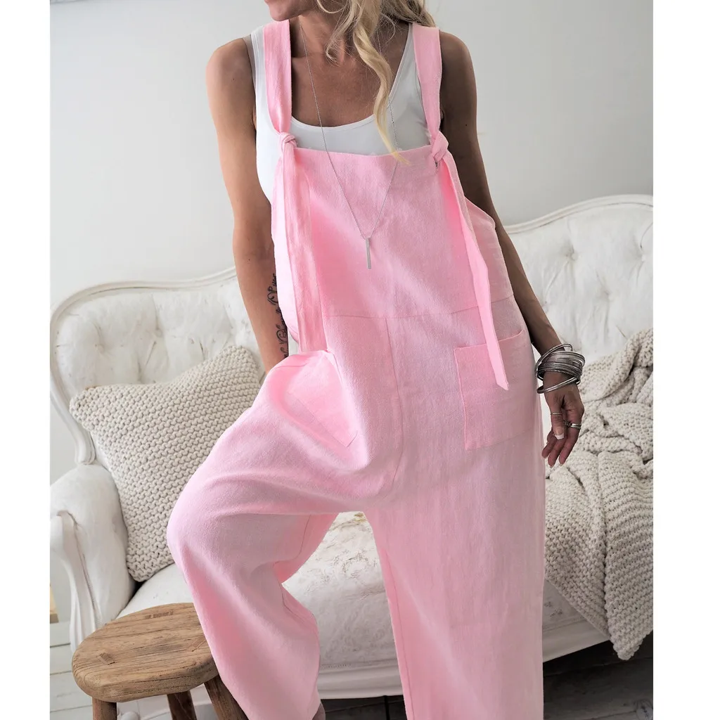 Women Casual Jumpsuit Dungarees Harem Strap Pant Loose Baggy Trousers Overalls Off Shoulder Playsuit | Женская одежда