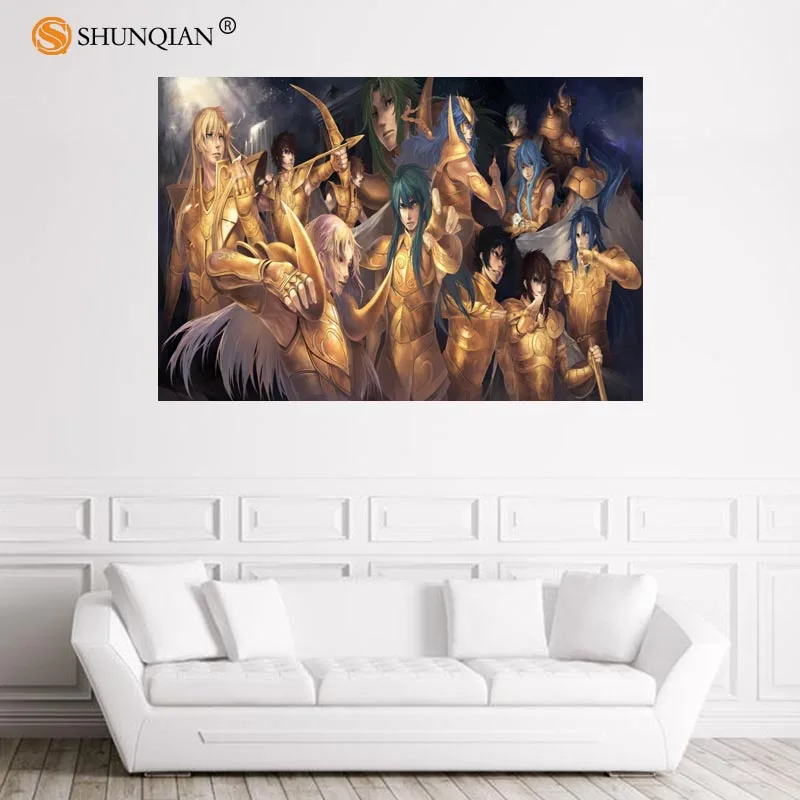 Красивый плакат Saint Seiya атласный Плакат на заказ тканевый настенный с рисунком из
