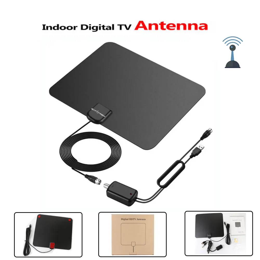 SATXTREM DVB T/T2 антенна цифровой HD TV 50 миль диапазон 25dbi усилитель сигнала домашняя ТВ