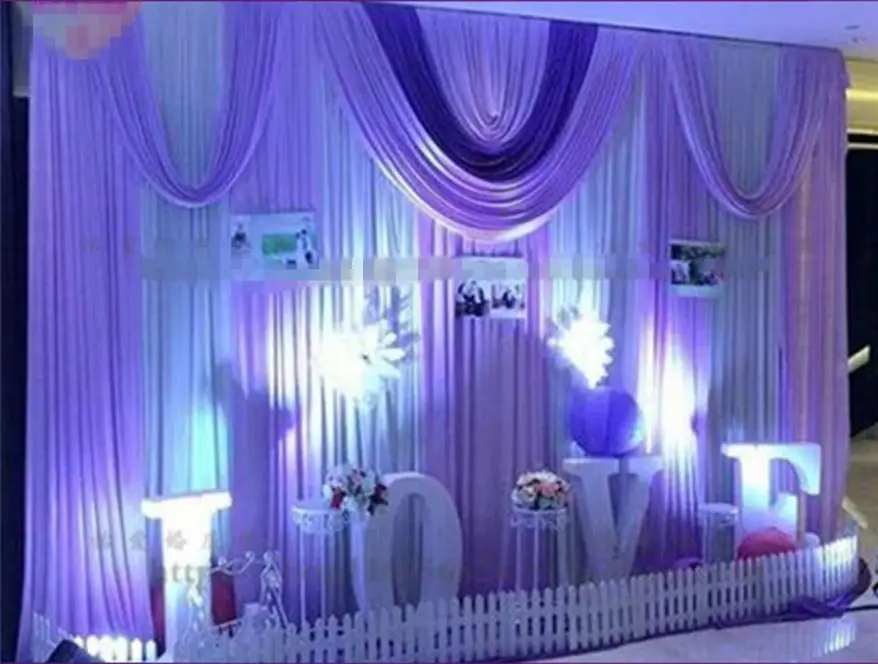 Романтический Лавандовый Swag красивый свадебный фон занавеска 10 футов х 20 для