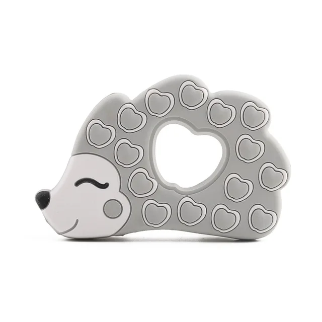 Hedgehog Grey Bpa Бесплатный силиконовый Прорезыватель для зубов для малышей, Силиконовые Прорезыватели для зубов, бусины, милый Ежик для малышей, жевательные игрушки, зубы, детские игрушки, Товары для малышей - Цвет: Hedgehog Grey