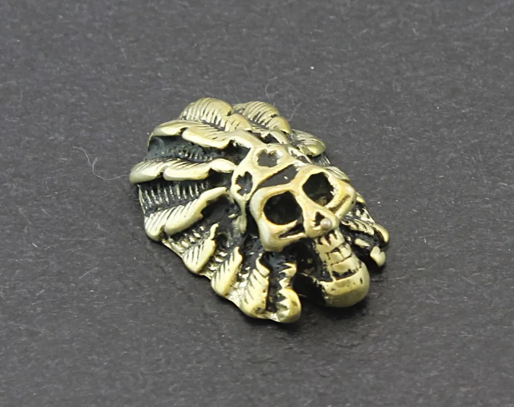 Латунный Американский Племенной головной убор с черепом винтовой