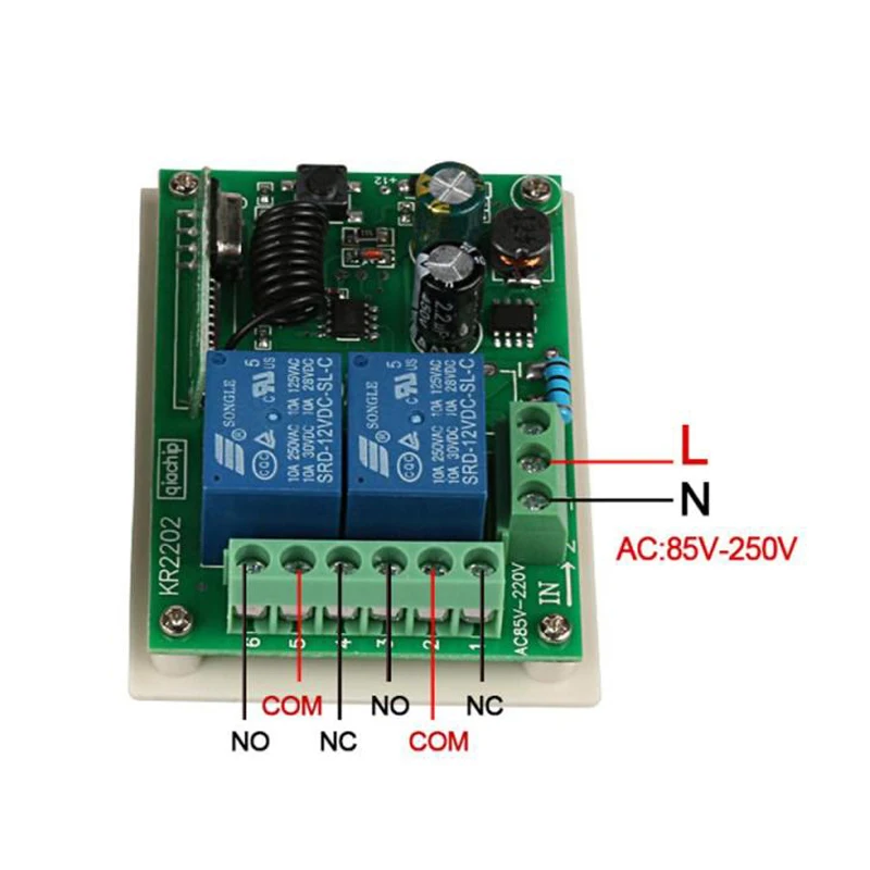 QIACHIP 433 МГц AC 110 V 220 Беспроводной 2CH RF Передатчик дистанционного Управление