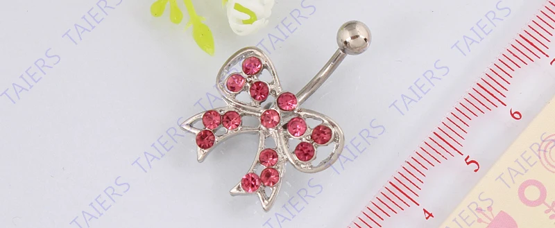 Кольцо для пупка из хирургической стали без никеля с кристаллами|ring insert|jewelry puzzle