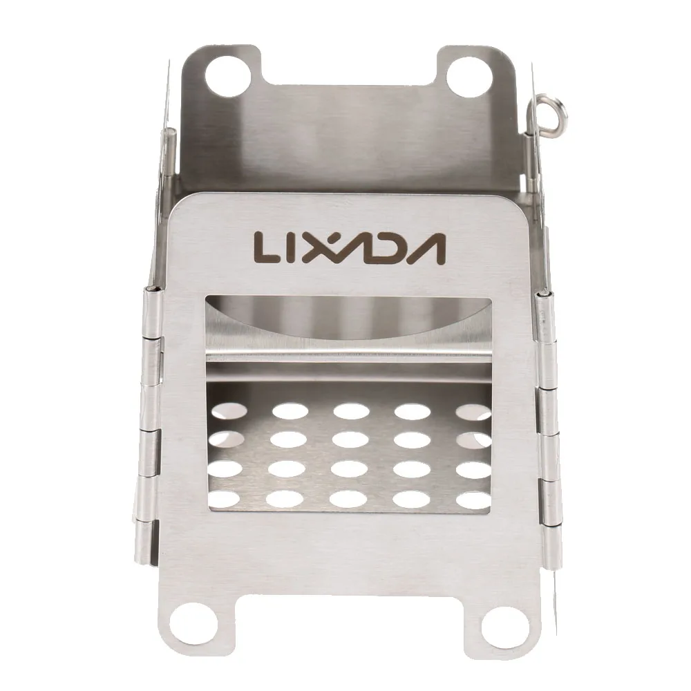 Портативная Складная дровяная плита из нержавеющей стали походная для