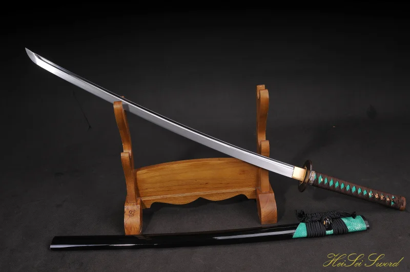 Ручной ковки Катана сложенном Сталь глины-закаленное меч самурая острое оружие