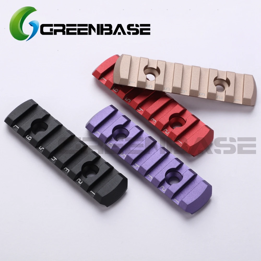

Greenbase ультратонкий 7-слотовый MLOK рельсовый секционный защитный прицел M-lok Пикатинни 20 мм тактический рельсовый адаптер 7 слотов