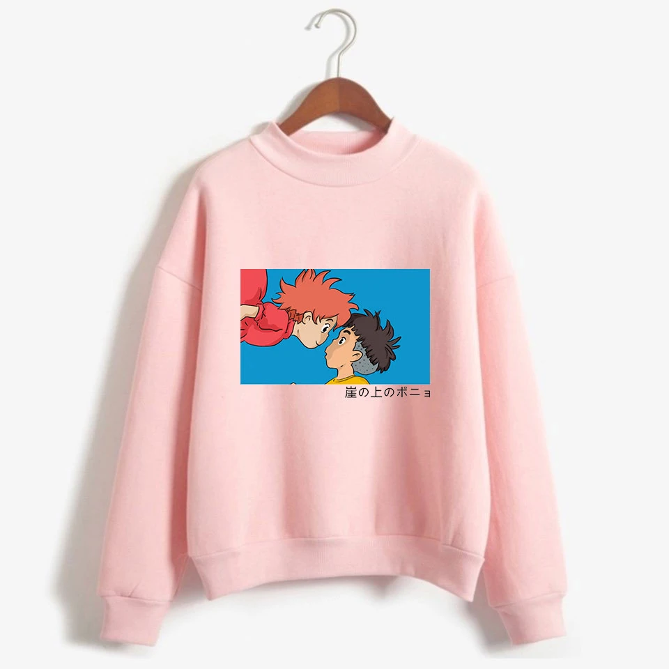 Свитер с высоким воротом Поньо для отдыха в стиле хип-хоп принтом одежда женщин |