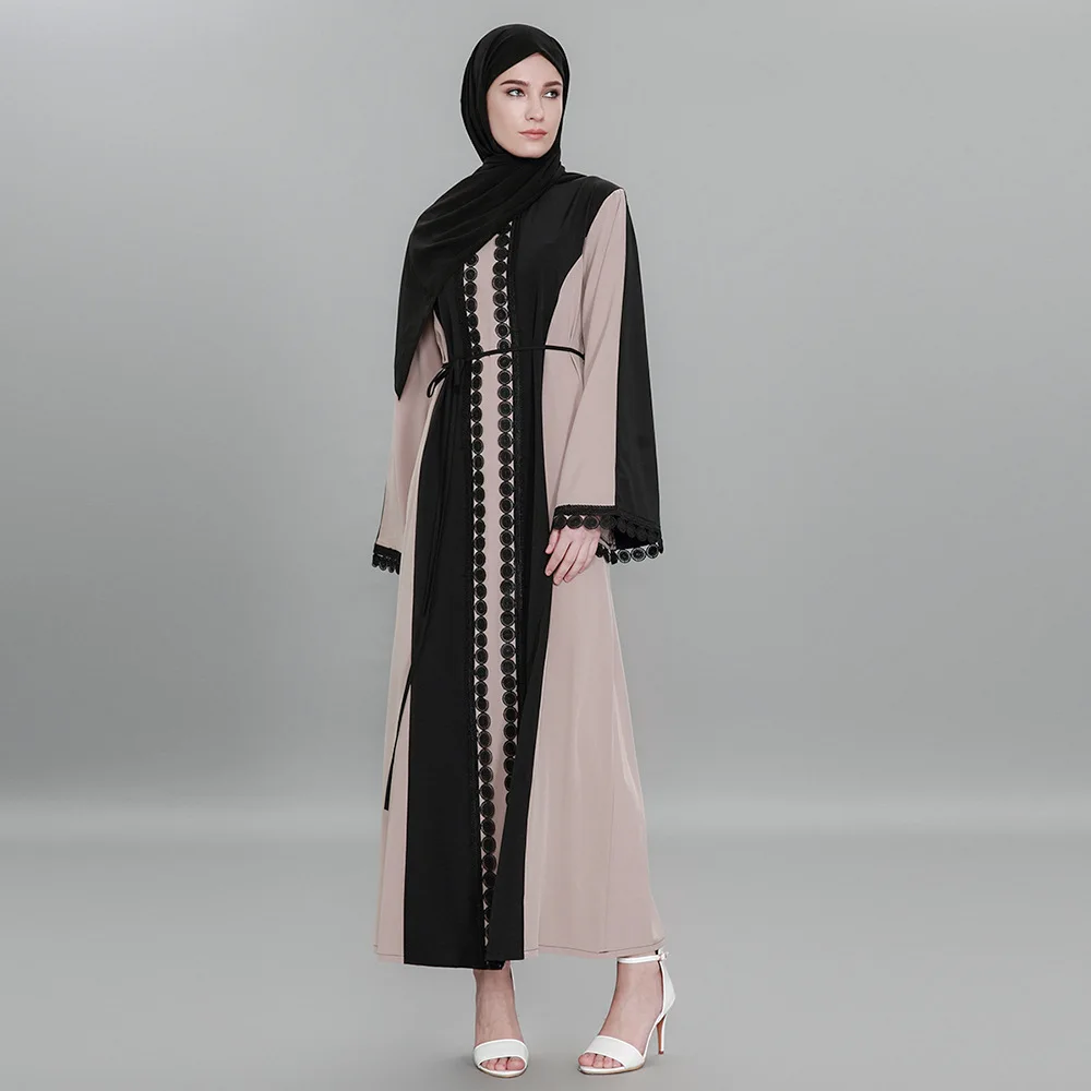 2018 summer Nida Muslim Dress Abaya in Dubai long dress Islamic robe For Women Jilbab Djellaba Robe Musulmane | Женская одежда