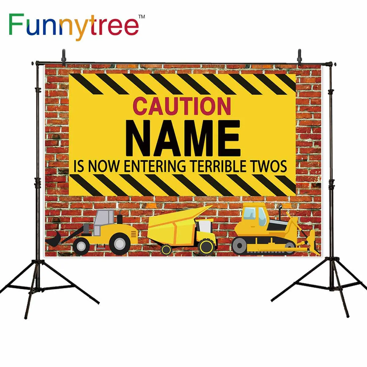 Funnytree красная кирпичная стена предупредительный знак рамка пользовательский