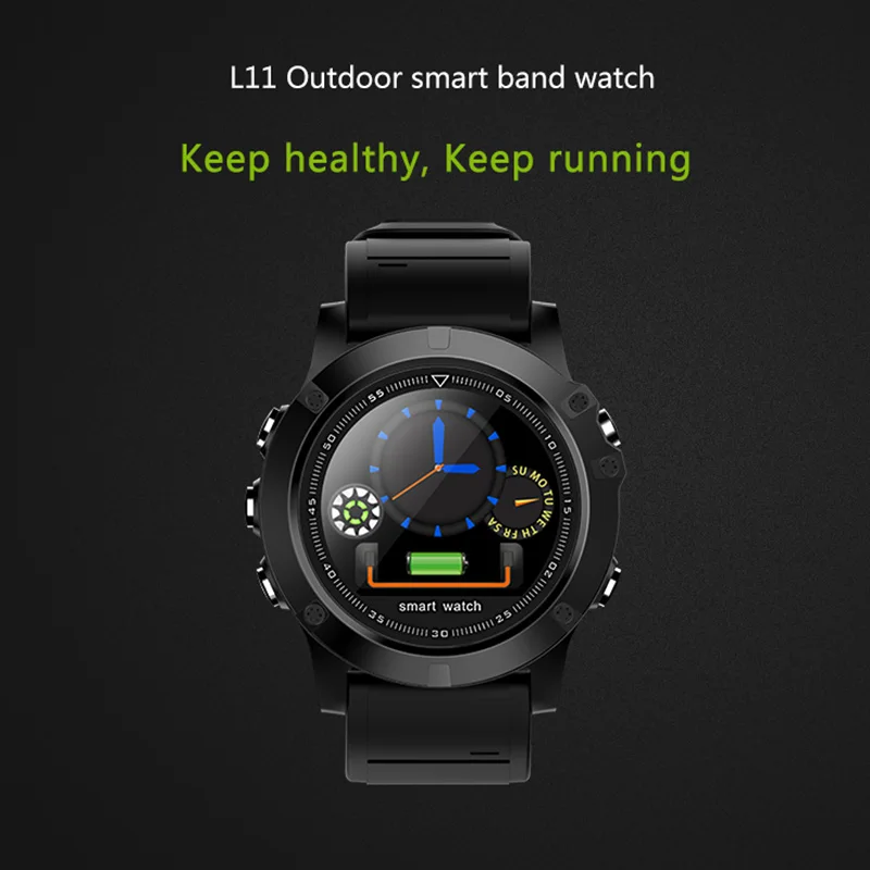 FocuSmart 2019 Новый L11 Смарт-часы Фитнес измеритель артериального Давление Heart Rate Monitor