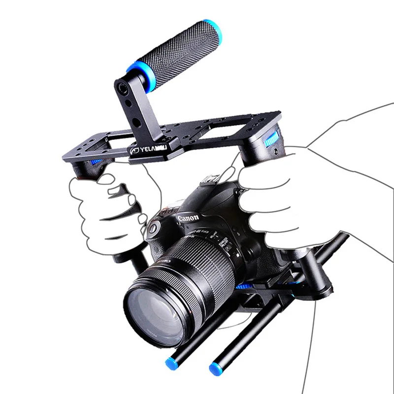 YELANGU C2 алюминиевый сплав Профессиональный DSLR камера клетка комплект с верхней