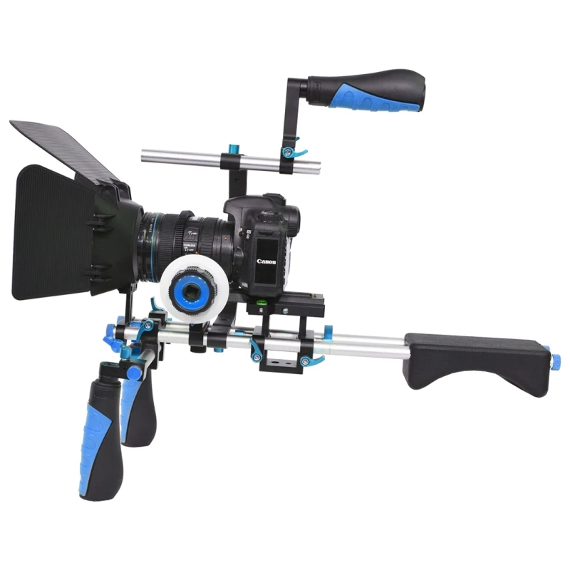 YELANGU DSLR Rig c образный стабилизатор наплечное крепление Матовая коробка Follow Focus Dslr