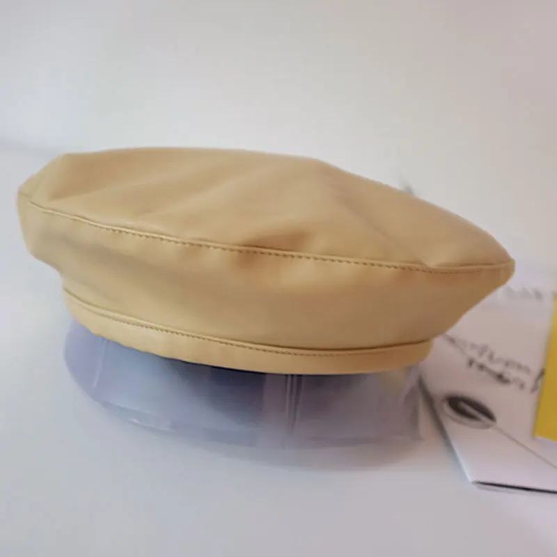 beige Кожаный берет красный кожаный берет женский красный биретки женские беретка женская береты женские женский берет женский - Цвет: beige