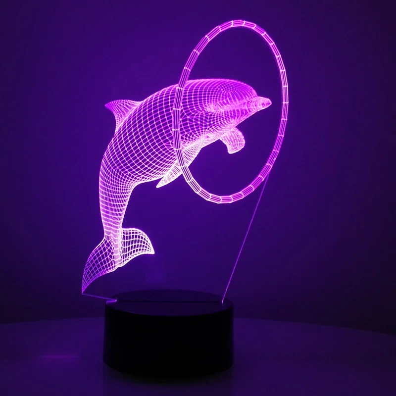 LED 3D ночник 7 видов цветов подарок на день рождения Рождество игрушка детская