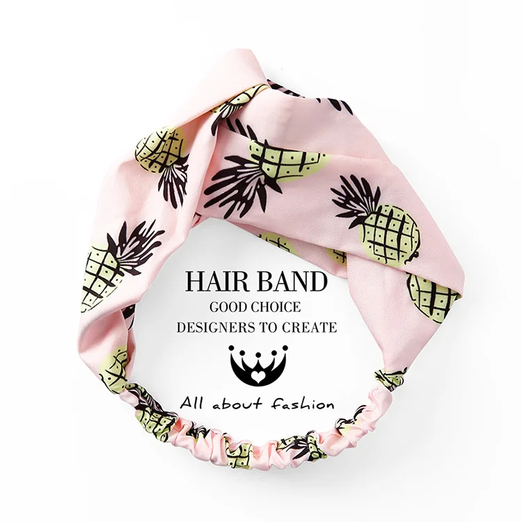ZVZO Мода ананас печати Отдых Hairband корейский милый простой эластичный головной