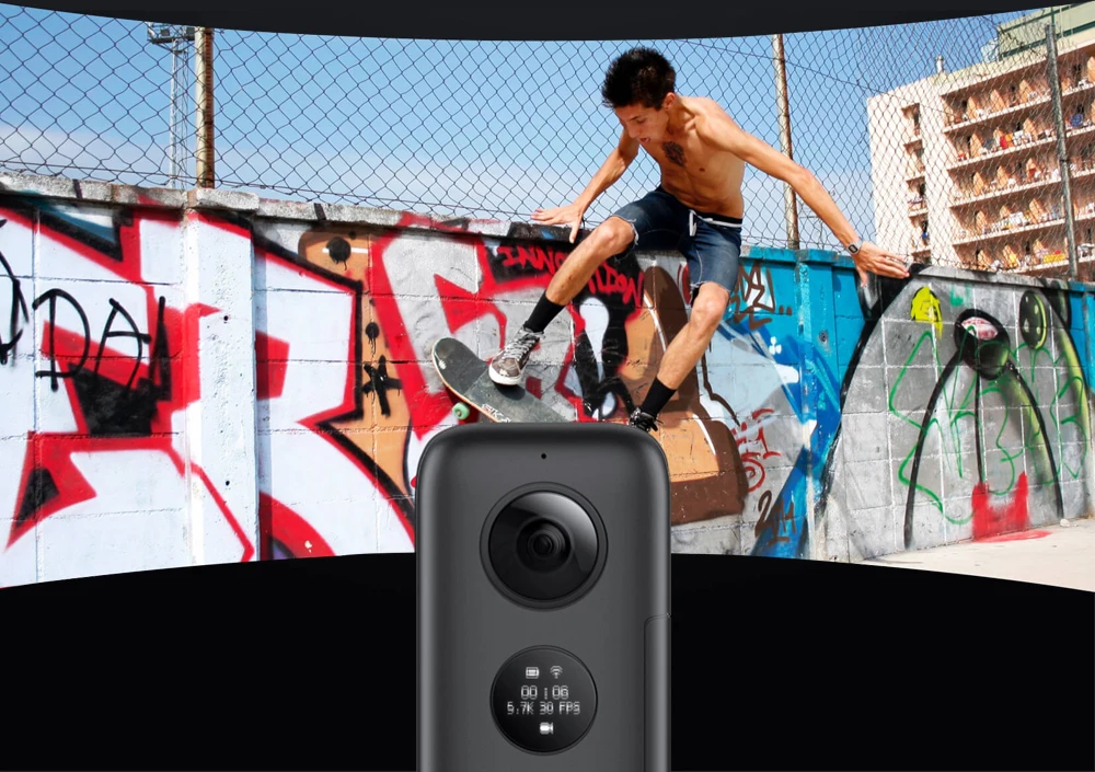 Insta360 ONE X 18MP 5,7 K фото экшн-камера с поддержкой Wi-Fi kiteboard, чехол для Гидроцикла