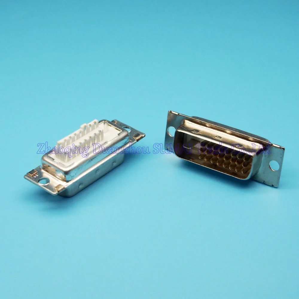 10 шт. DVI24 + 1 штекер 180 градусов DVI разъем сварной пластины интерфейса Бесплатная