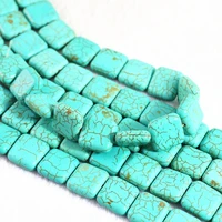 best sale green calaite turquoises new stone 1212mm 1515mm square shape loose beads diy special jewelry b269