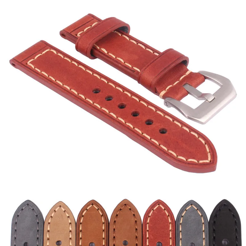 Ремешок из натуральной кожи для наручных часов 20/22/24/26 мм|band buckle|leather watchbandwristwatch band