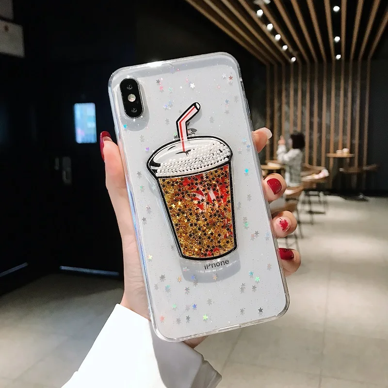 Корейский маленький чехол для iPhone 6 6S 7 8Plus X XS XR XSMAX Высококачественный ТПУ с жидким