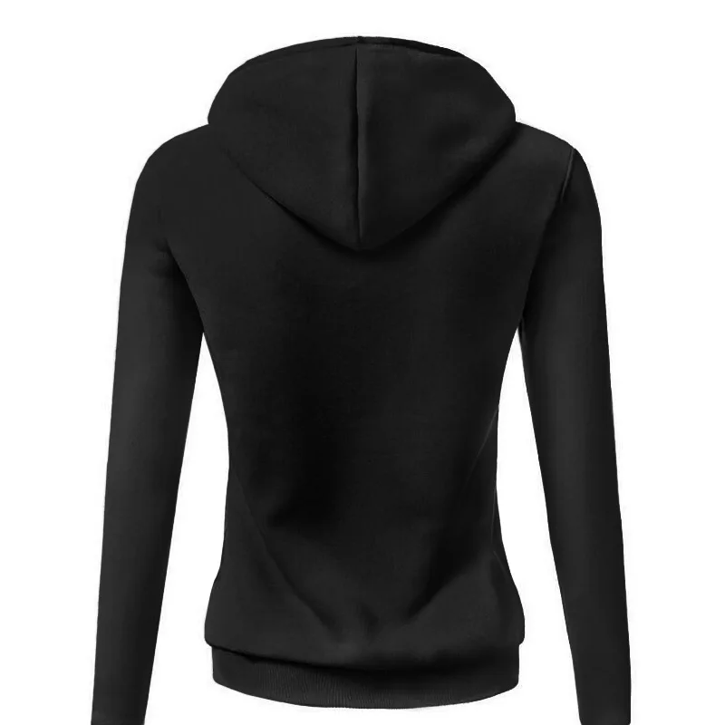 Модная элегантная осенне-зимняя толстовка с капюшоном принтом пуловер длинными