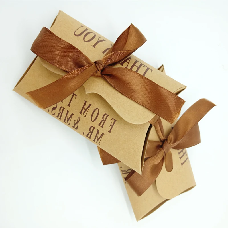 10 шт./лот романтическая крафт бумага конфетный подарок маленькая коробка для