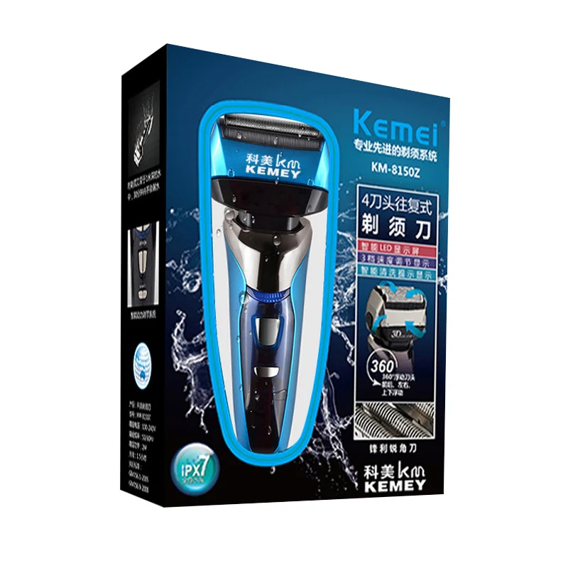 

Professional Electric Razor Shaving Machine With LCD Display IPX 7 Waterproof Male Beard Trimmer Rechargeable Electric Shaver