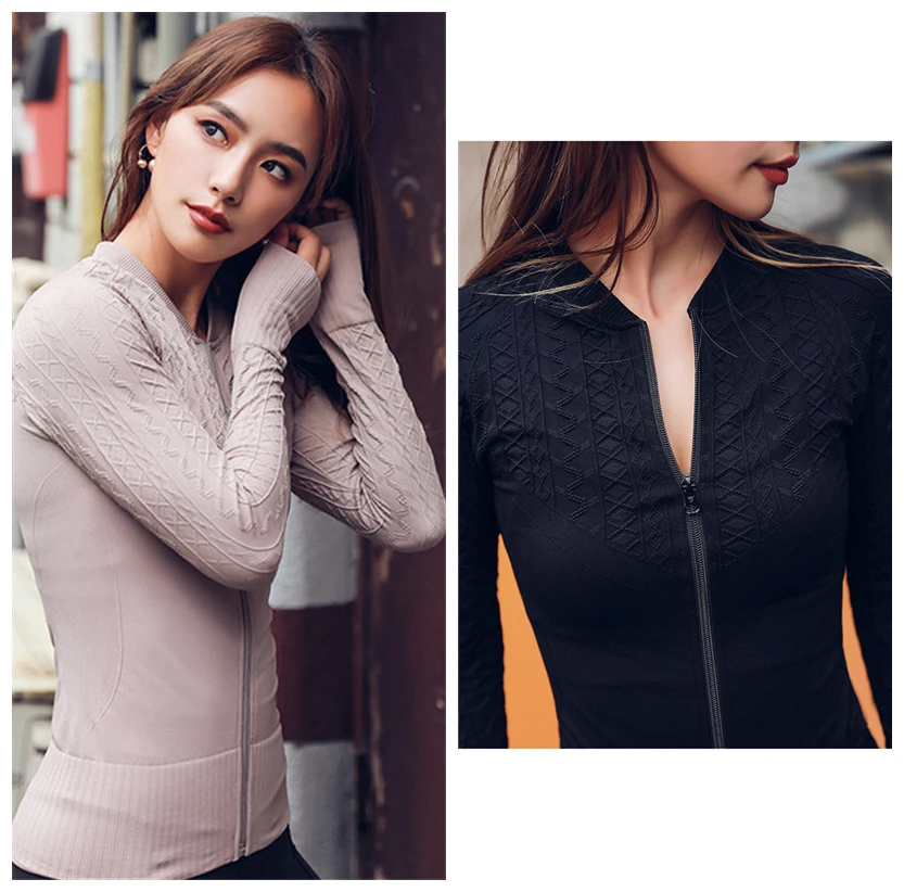 Oyoo женский розовый спортивный свитер с длинными рукавами облегающий бесшовный