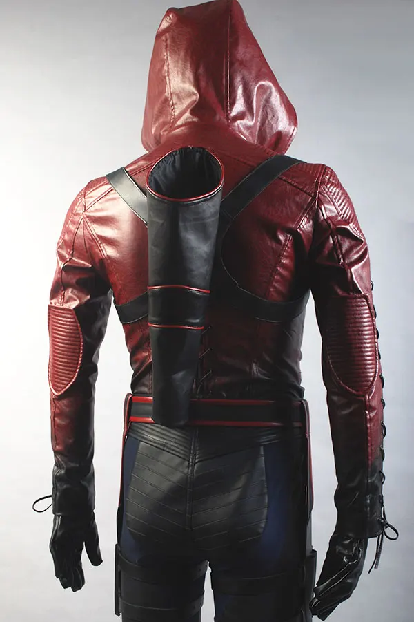 Стрела Сезон 3 Красная стрела костюм Рой Харпер Arsenal косплей красный Pleather весь