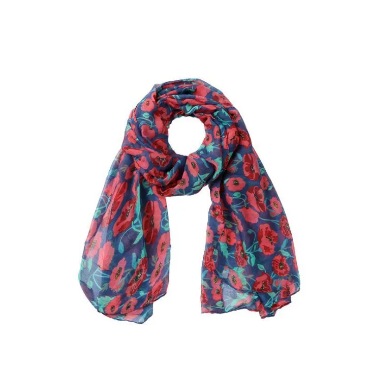 100 шт папивер шарф Бали из пряжи с принтом шелковый Женская шаль Цветочный