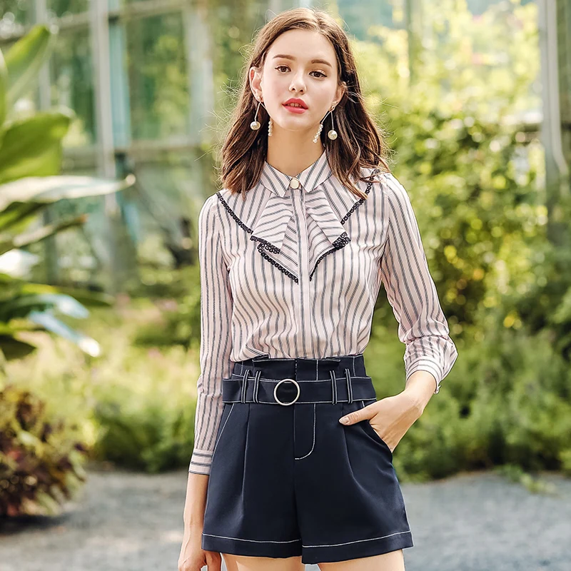 Осенняя новая стильная эксклюзивная женская одежда рукав девять четверти Модные