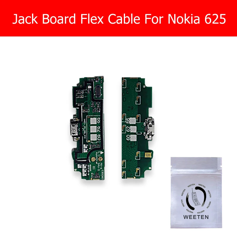 Оригинальная плата с разъемом Jack для Nokia 625 гибкий кабель передачи данных и