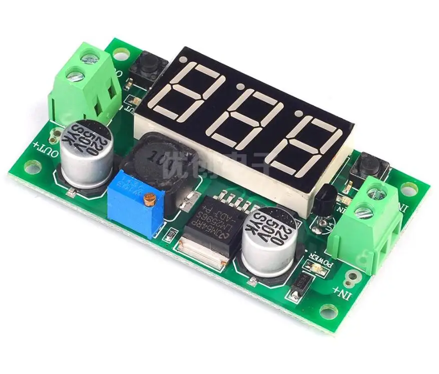 Регулируемый понижающий модуль LM2596 с цифровым дисплеем напряжения|power module|power