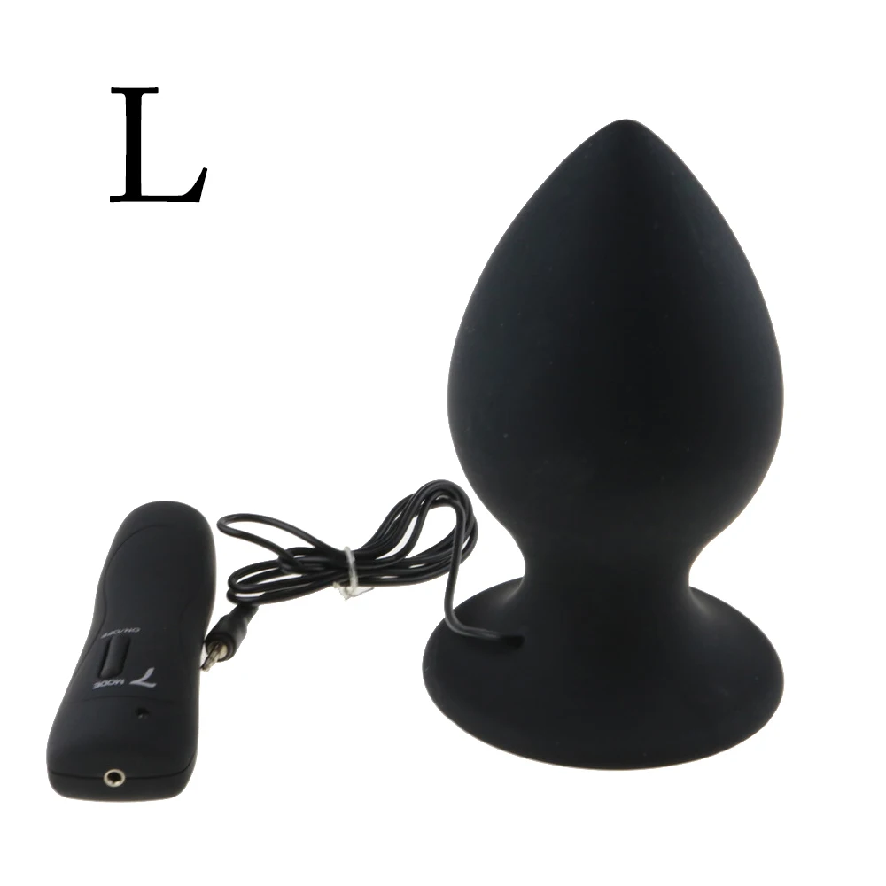 Super Big Size 7 Mode Vibrating Silicone Butt Plug Large Anal Vibrator Huge Unisex Erotic Toys Sex Products | Красота и здоровье