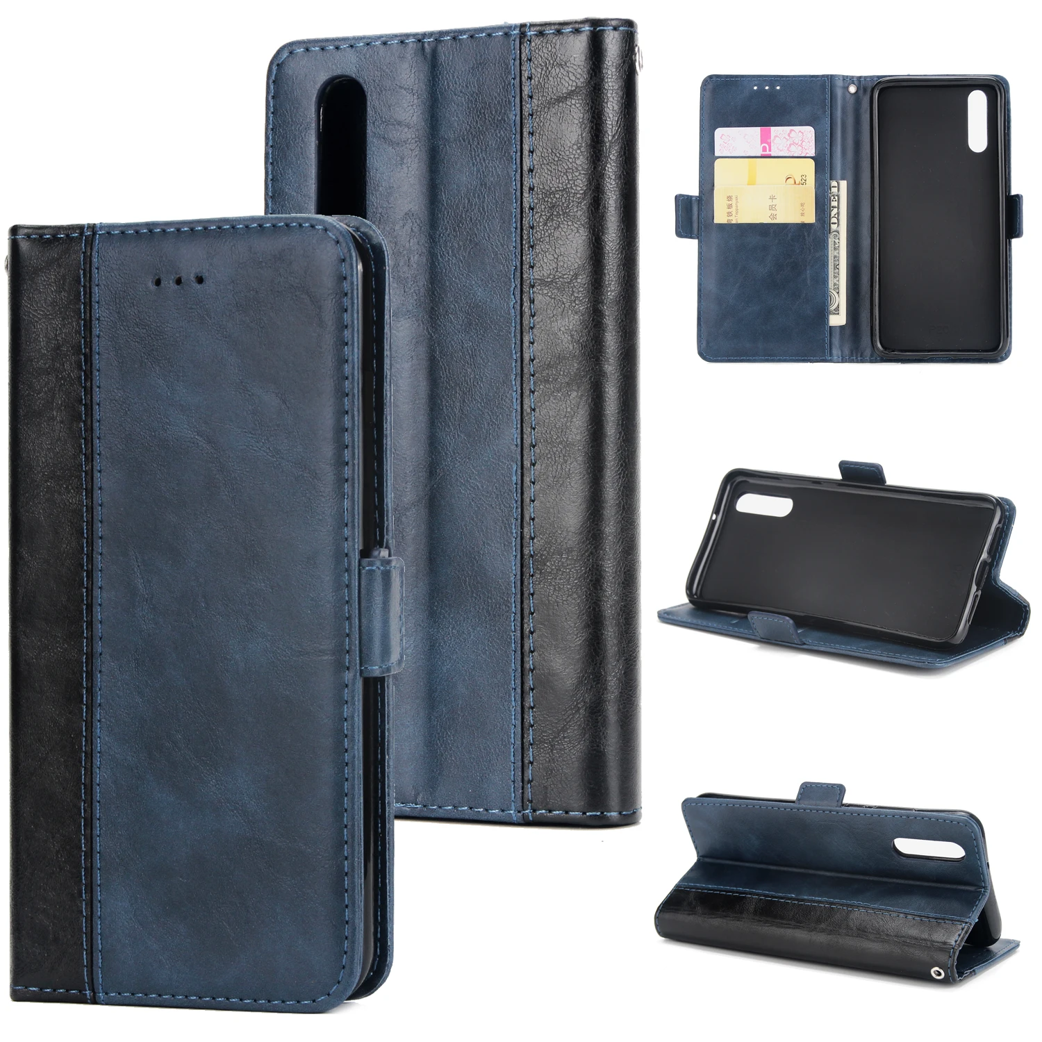 Etui coque чехол Caso для Huawei P30 P20 Mate 20 30 Pro из искусственной кожи Lether Флип складной