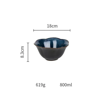 bowl KINGLANG керамическая посуда миска ложка рисовая миска домашнее блюдо суп лапша миска тарелка - Цвет: bowl