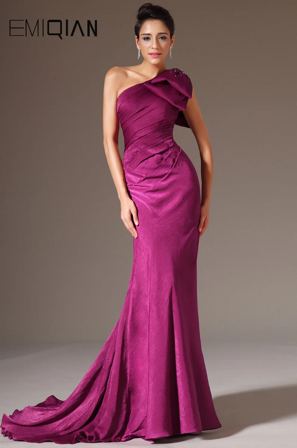 Новое Стильное вечернее платье на одно плечо вечерние платья с баской и юбкой