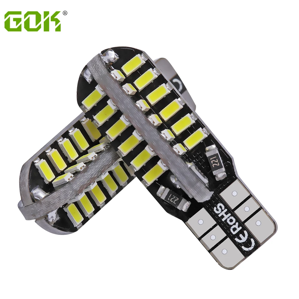 Суперъяркая Светодиодная лампа T10 Canbus W5W 48 светодиодов 3014 SMD без ошибок, лампа для чтения автомобиля, парковочная белая сигнальная лампа