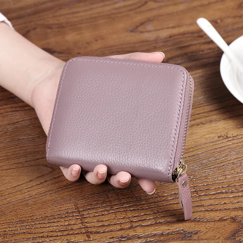 Женский кошелек из натуральной кожи с отделением для кредитных карт держатель