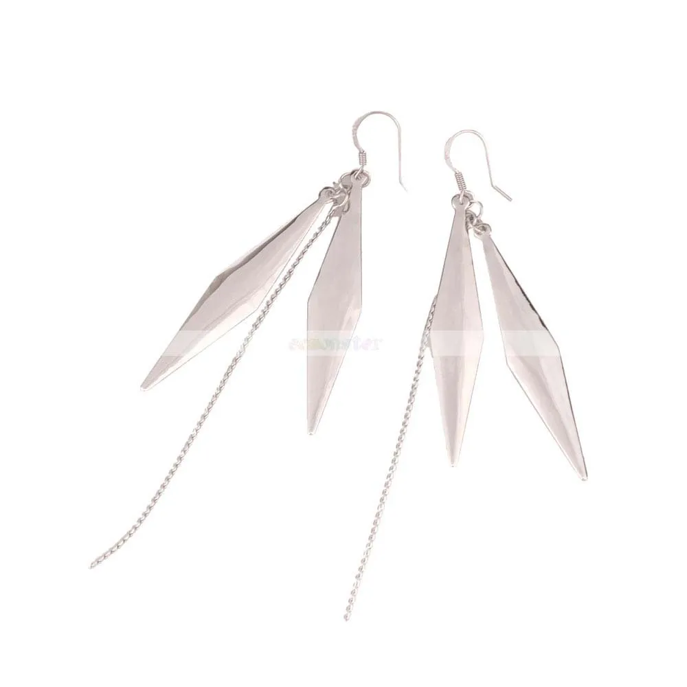 Fashion Leaf-Shaped Earrings With A Vertical Bar Freee shipping | Украшения и аксессуары