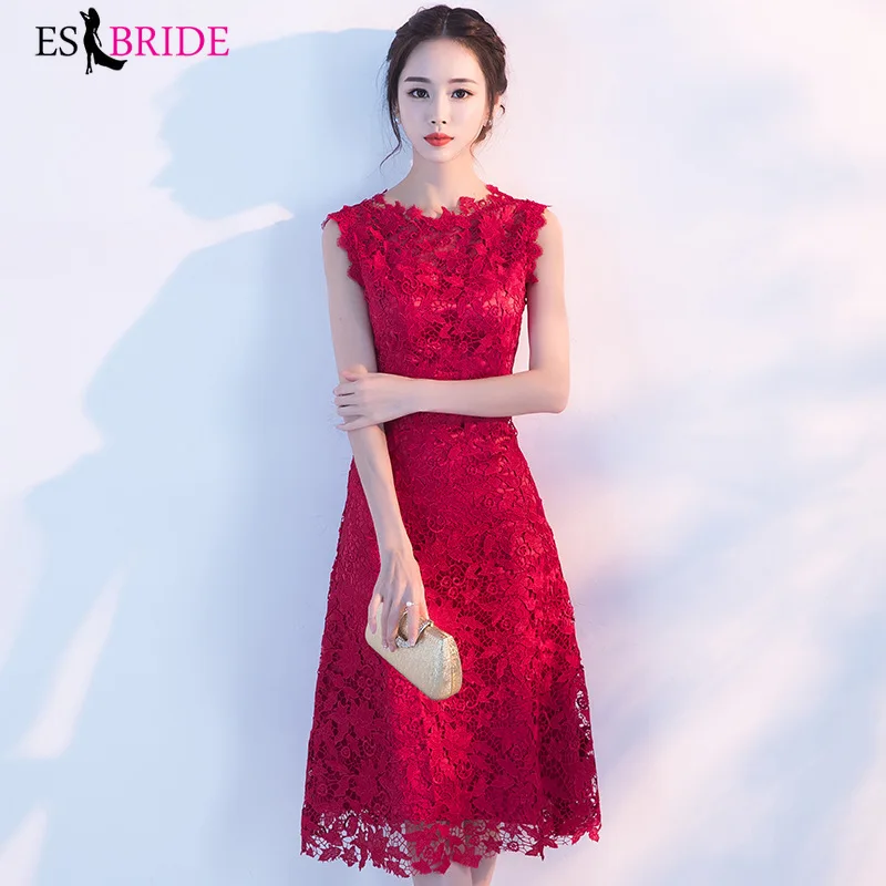Red Casual Evening Dresses Long 2019 Fashion Elegant Gown Robe De Soiree Lace Special Occasion ES1791 | Свадьбы и торжества