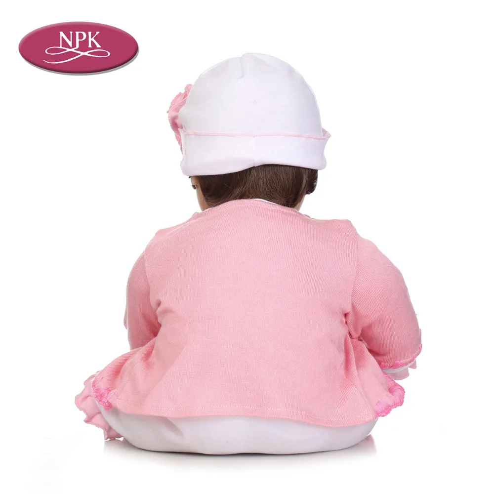 NPK 55 см Bebes силиконовая кукла для новорожденных девочек Реалистичная маленьких