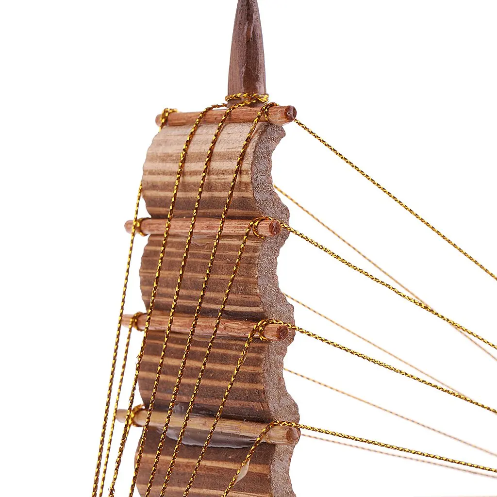 Vintage Wooden Music Box Sail Boat Model Table Ornament Home Office Decoration Birthday Christmas Gift for Children Kids | Игрушки и