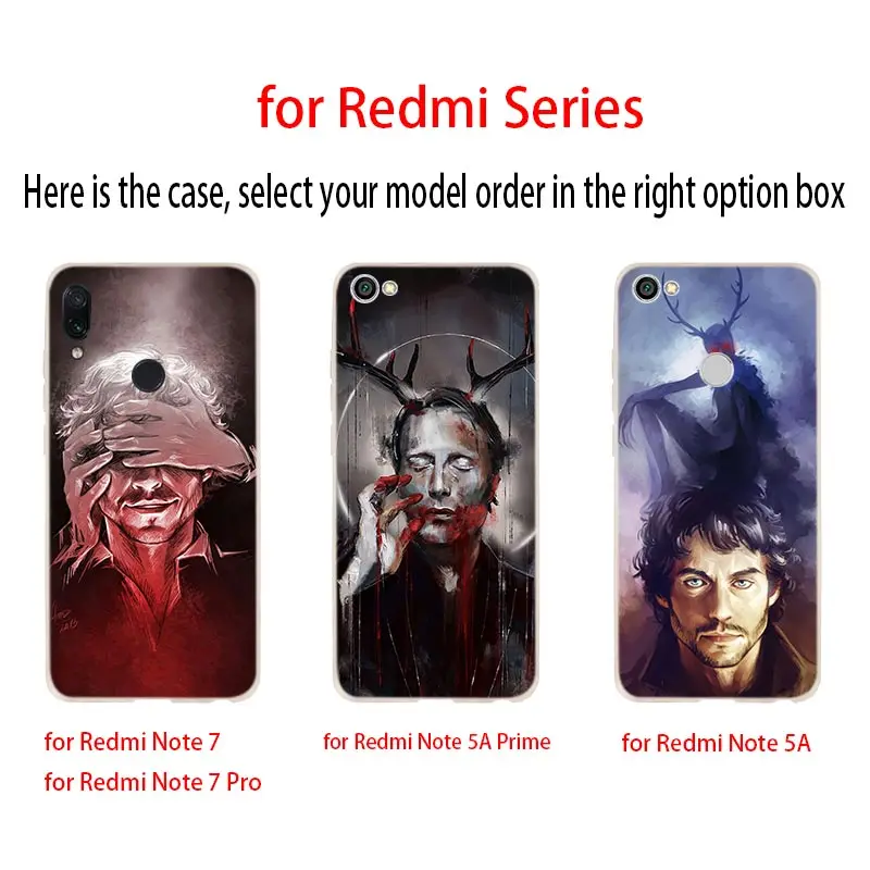 Ганнибал Мягкий чехол крышка для Xiaomi Redmi Примечание 8 iPhone 7 6 plus 5 iPad Pro 8a 7 6pro 6a s2 5a 4a 5 плюс y3 Coque Etui чехол для телефона чехол s