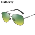 Ralferty поляризованные пилотные солнцезащитные очки для мужчин и женщин, винтажные очки ночного видения HD, мужские очки для вождения, желтые, зеленые очки для вождения D0971