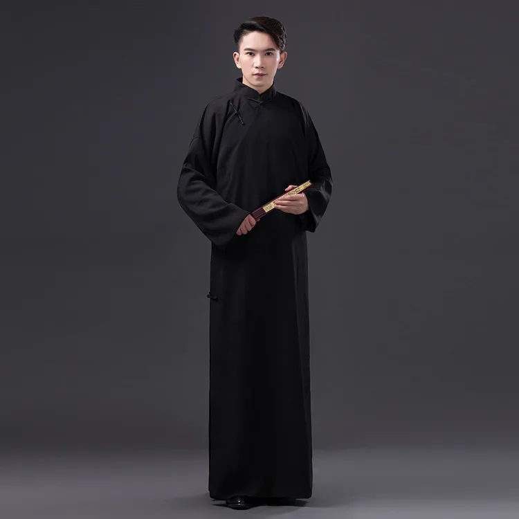 Chinese Folk Dance Men Robe Traditional Clothing Male Tang Teacher Costume Ancient |